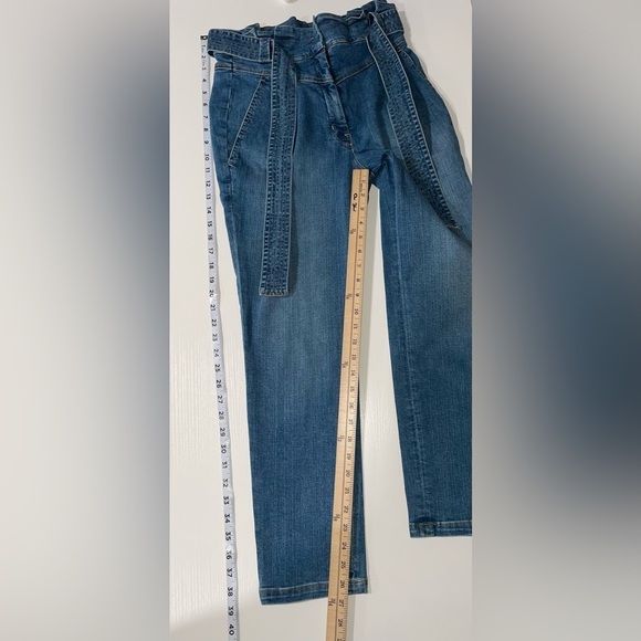 A.L.C. Davis High Waisted Paperbag Tie Pants in color Medium Indigo Sz 6 - Picture 4 of 8